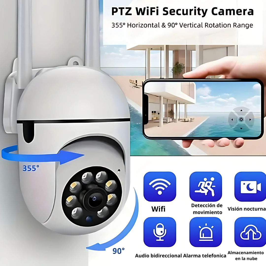 🔒 Cámara de Seguridad HD 1440P – Protección Total para Tu Hogar